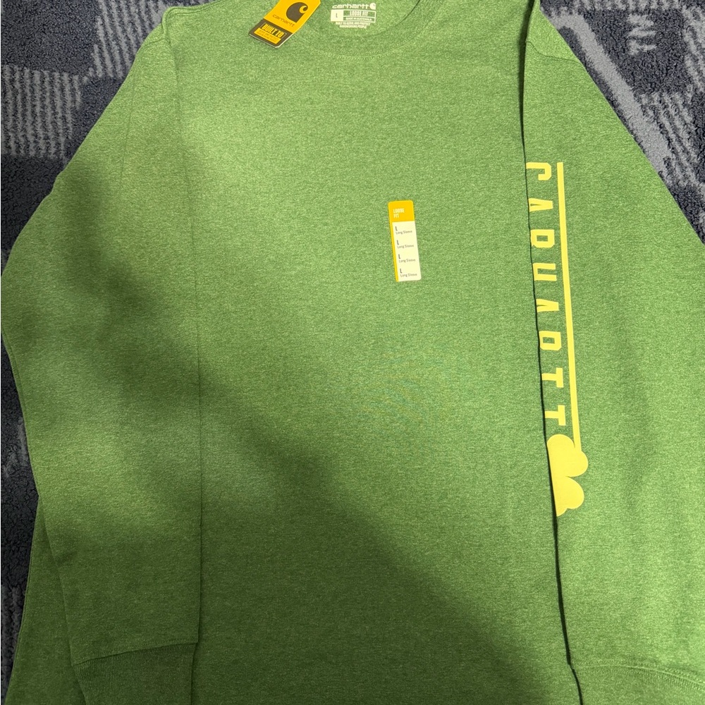 Carhartt Green Loose Fit Long Sleeve Tee